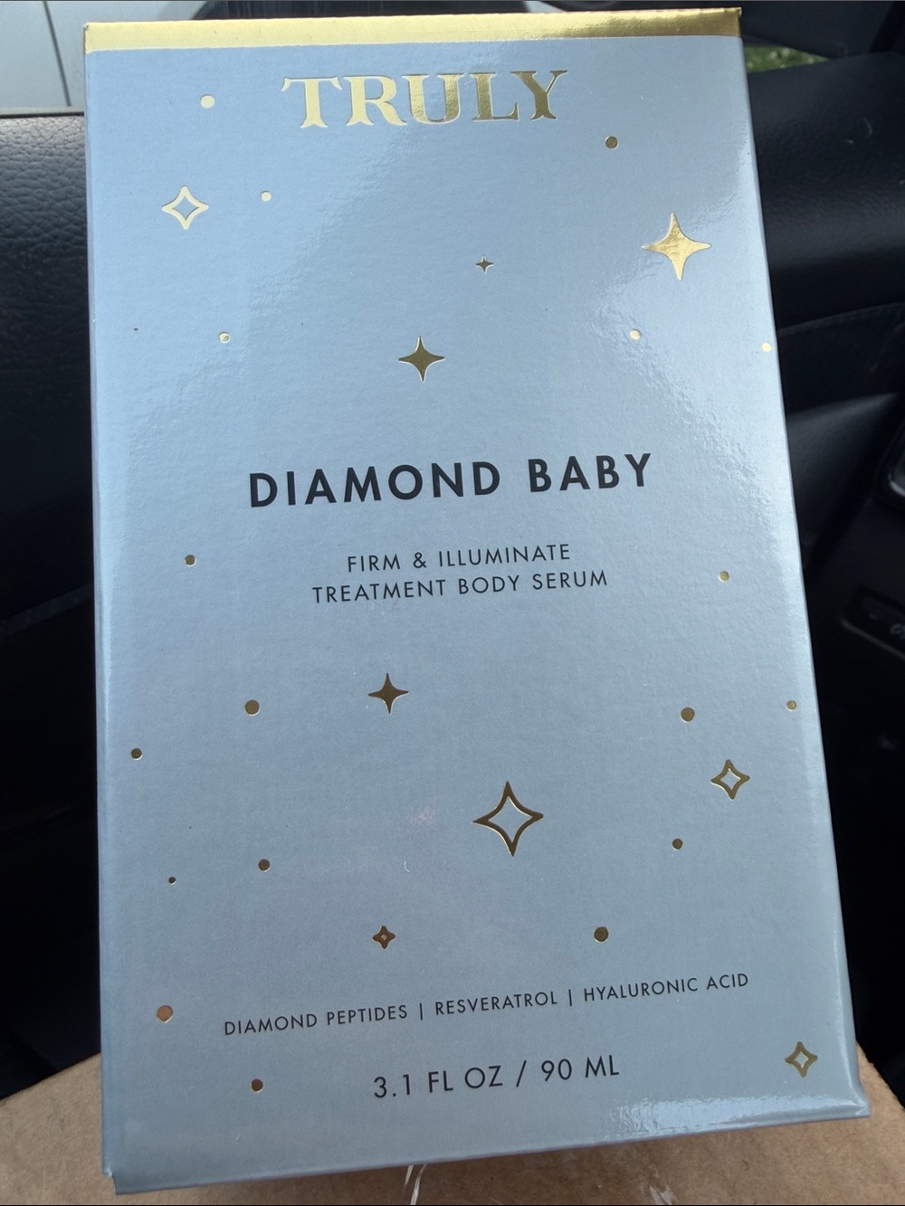 TRULY Diamond Baby Firming & Illuminating Body Serum - Light Blue & Gold Accents